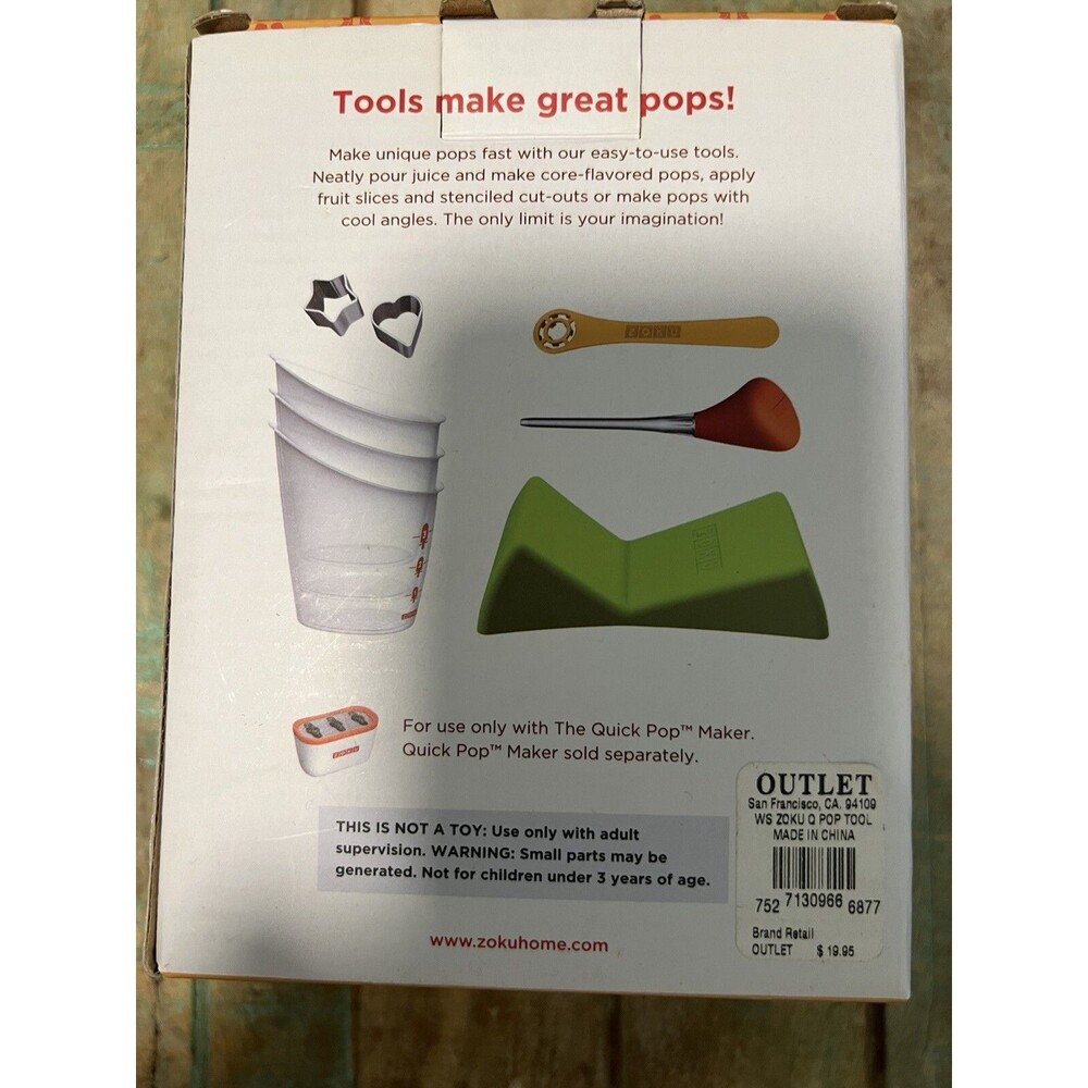 Zoku Quick Pop Maker Tools Set New In Box - Picture 2 of 5
